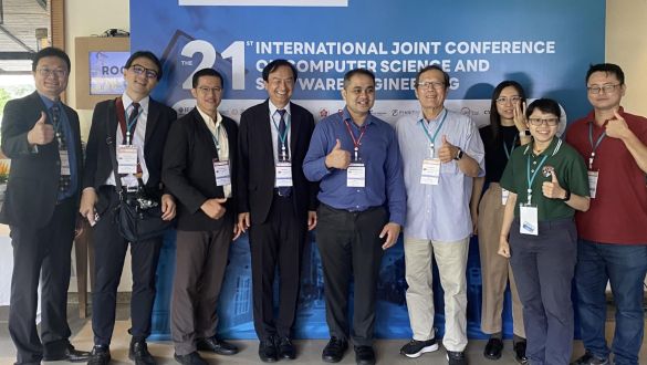 TTSTC 鏈結臺灣多所大學共組跨校團隊（國立成功大學、南臺科技大學、國立高雄科技大學）學者與教授前往泰國宋卡王子大學參與研討會並分享交流研究成果圖